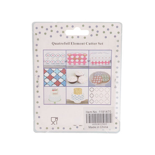 Quatrefoil Element Cutter 9Pcs Set Plastic