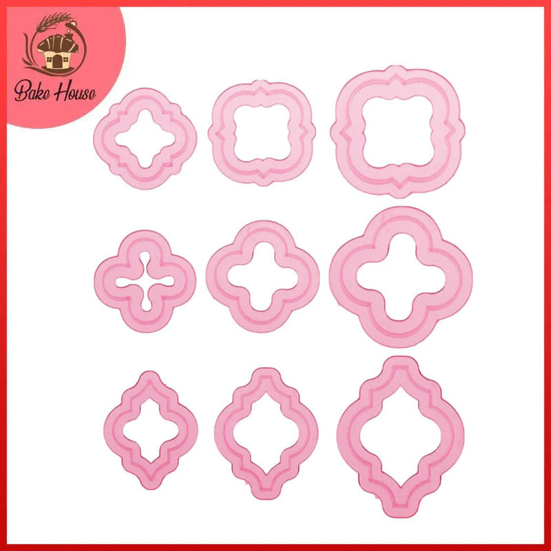 Quatrefoil Element Cutter 9Pcs Set Plastic
