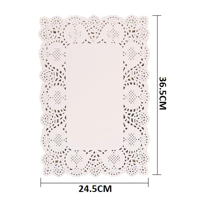 Rectangle Doilies Paper 50Pcs Pack Large