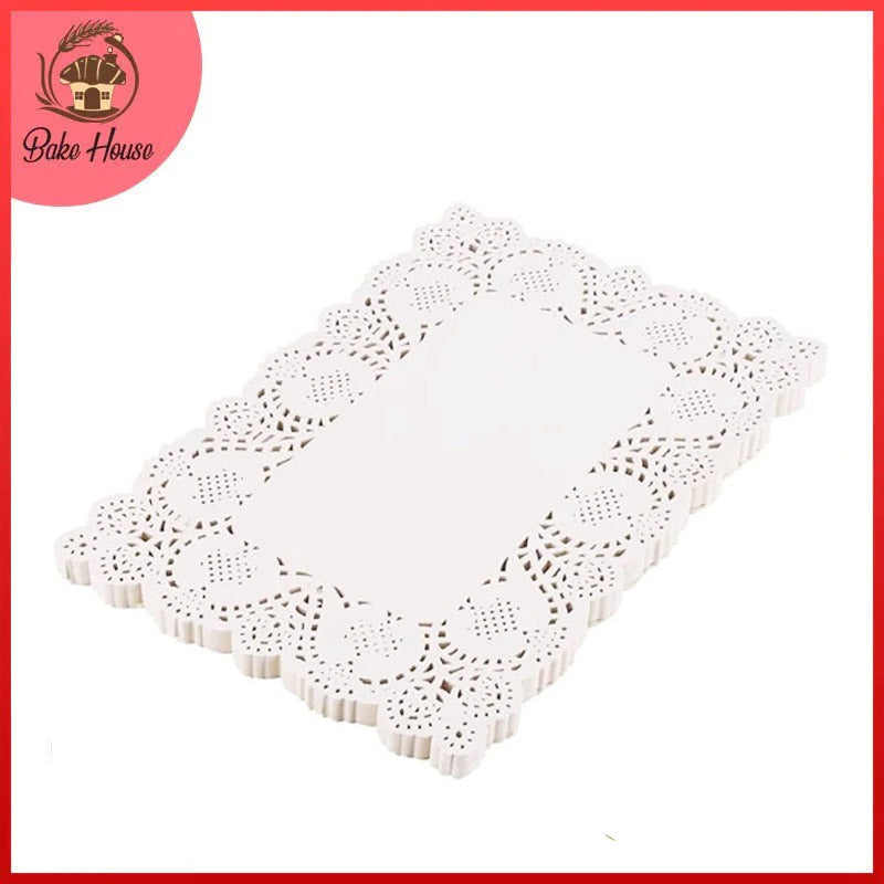 Rectangle Doilies Paper 50Pcs Pack Large