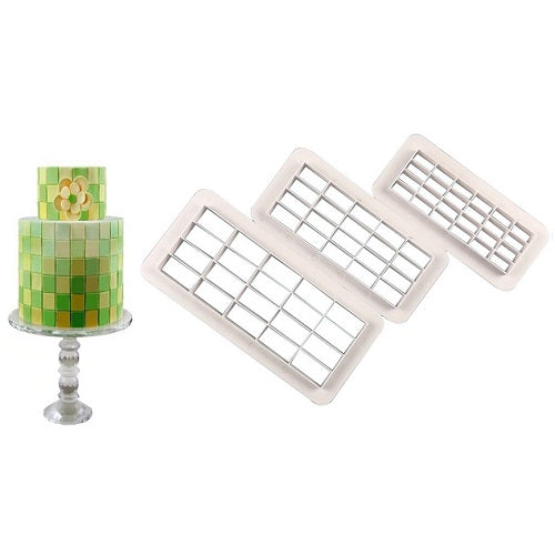 Rectangle Geometric Fondant Cake Cutter 3Pcs Set