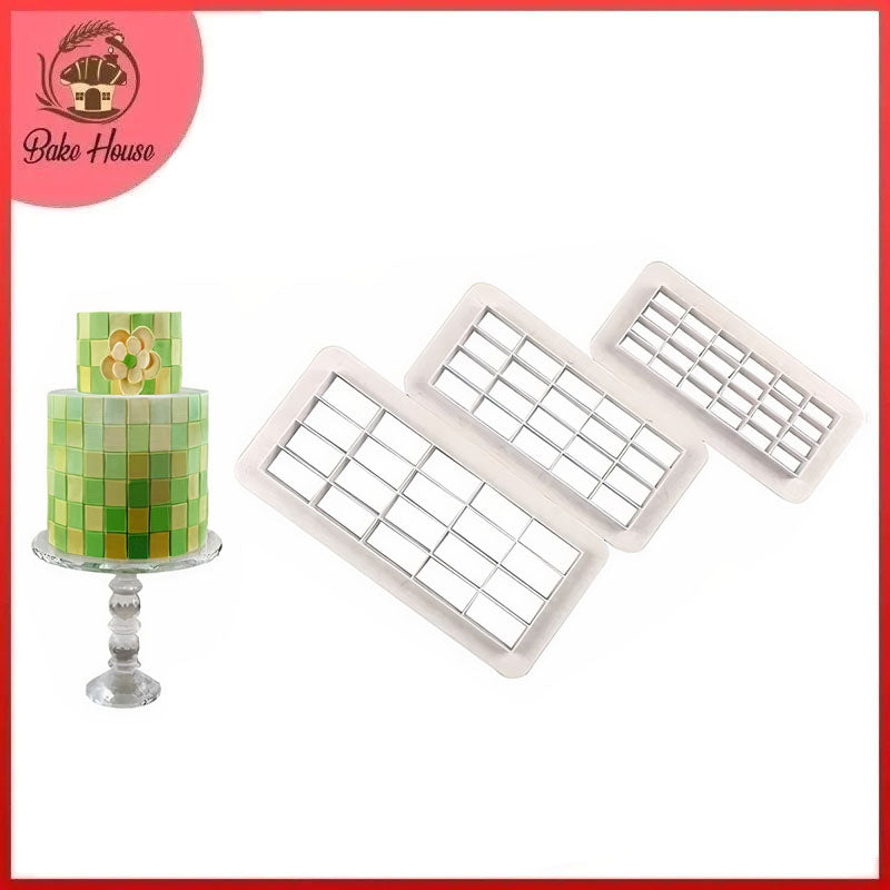 Rectangle Geometric Fondant Cake Cutter 3Pcs Set