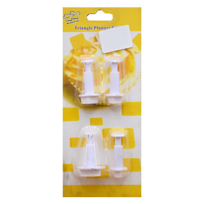 Rectangle Plunger Fondant Cutter 4Pcs Set Plastic