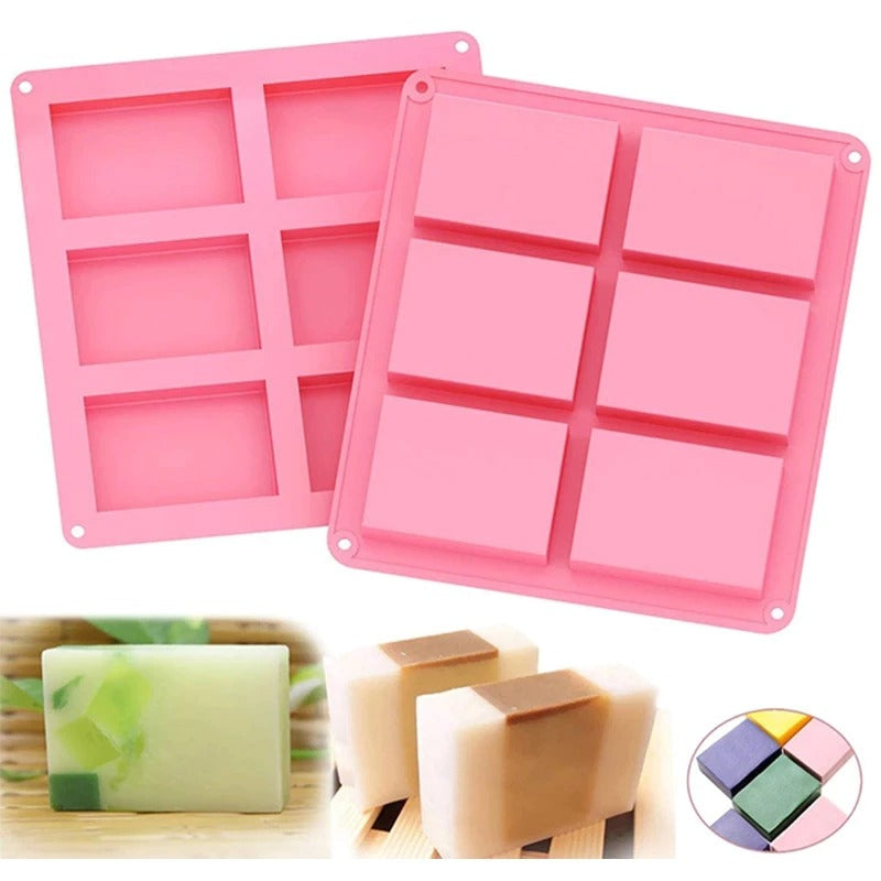 Rectangle Shape Baking And Soap Mold 6 Cavity