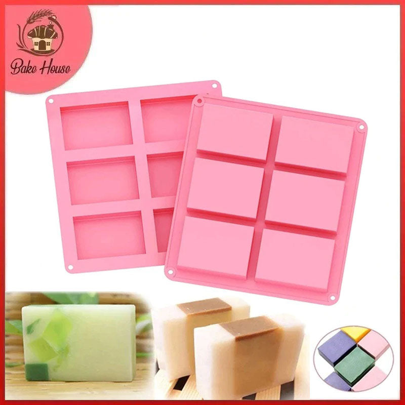 Rectangle Shape Baking & Soap Mold 6 Cavity