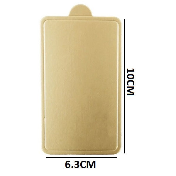 Rectangle Shape Pastry Placer Board Golden 10Pcs Pack