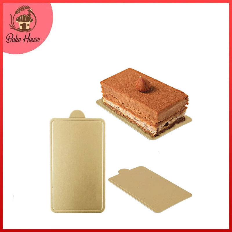 Rectangle Shape Pastry Placer Board Golden 12Pcs Pack