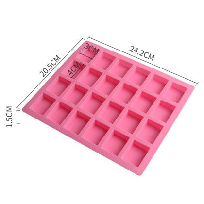 Rectangle Shape Silicone Chocolate Mold 24 Cavity
