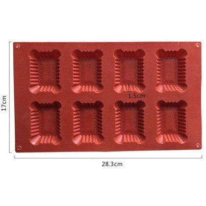 Rectangle Shape Silicone Mold 8 Cavity
