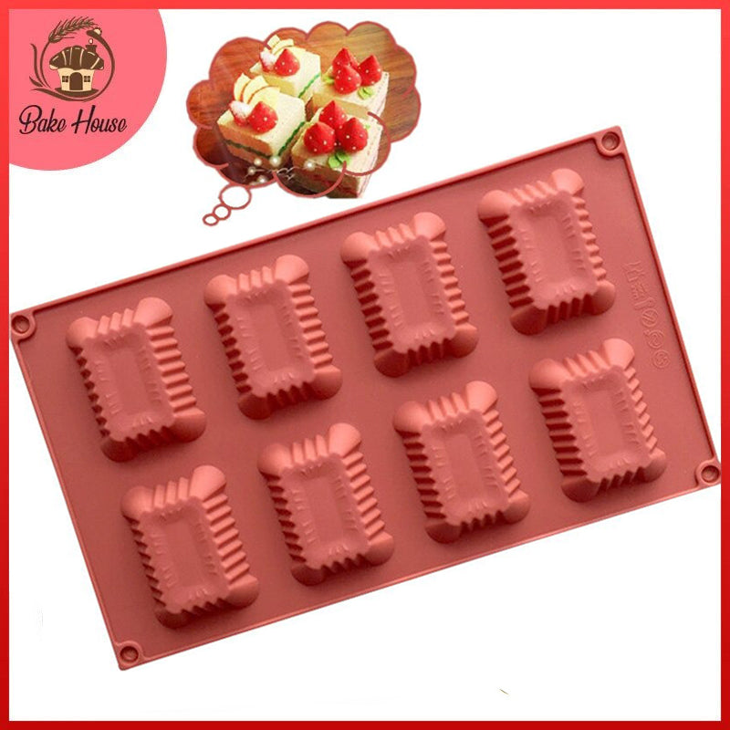 8 cavity Silicone Rectangular Cake And Chocolate Mold For - Temu