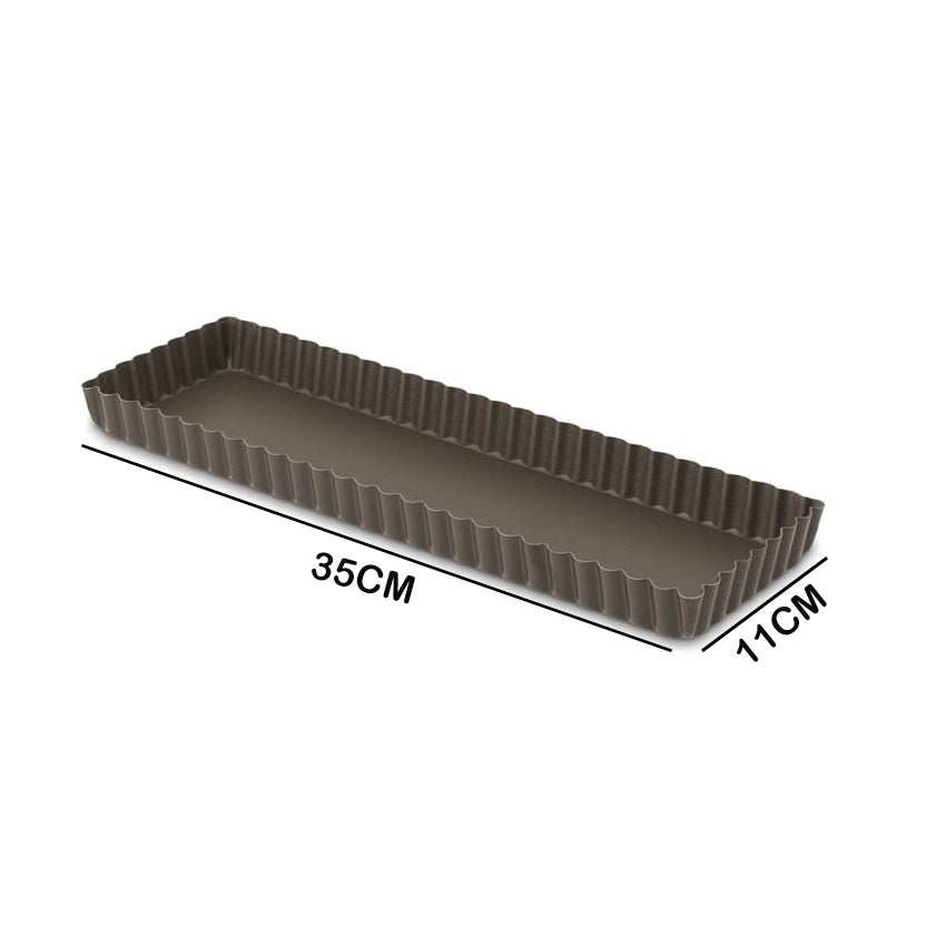 Rectangle Shape Tart Pie Pan Removable Base Non Stick