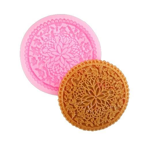 Retro Relief Flower Silicone Fondant & Chocolate Mold