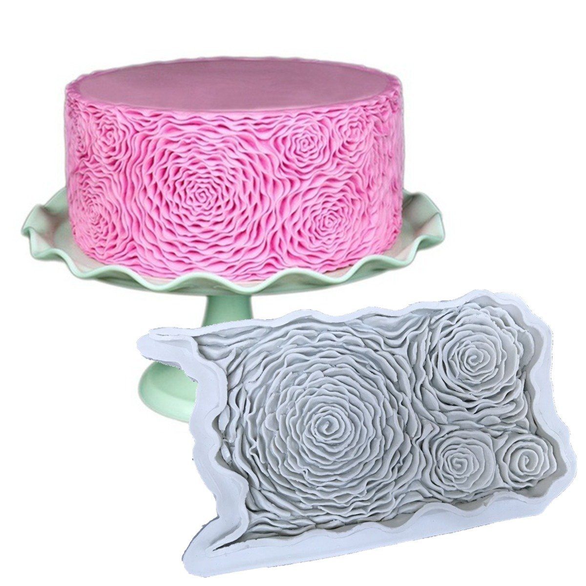 Rose Cake Border Silicone Fondant Mold