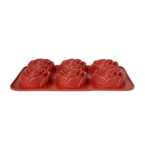 Rose Flower Silicone Mold 6 Cavity