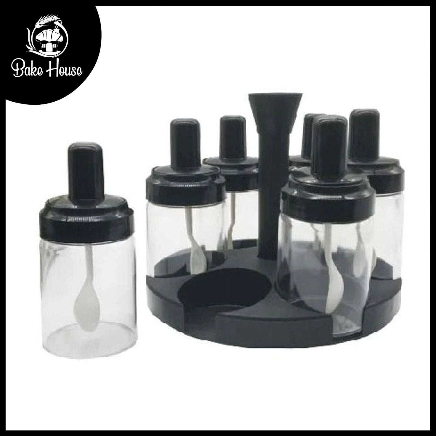 Rotating Spice Rack 6 Bottles Set