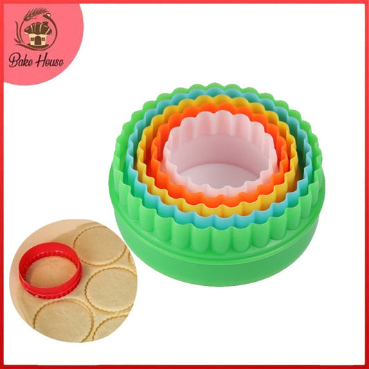 Round Cookie Cutter Colorful 5Pcs Set Plastic