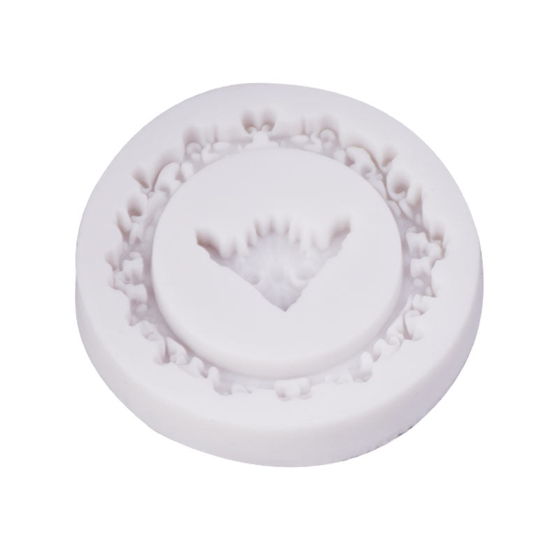 Round Frame with Corner Silicone Fondant Mold