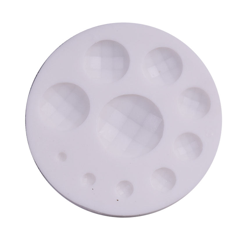 Round Gems Silicone Fondant & Chocolate Mold 10 Cavity