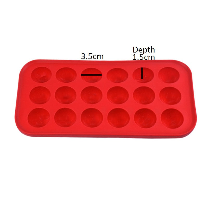 Round Ice Cubes Silicone Tray 18 Cavity