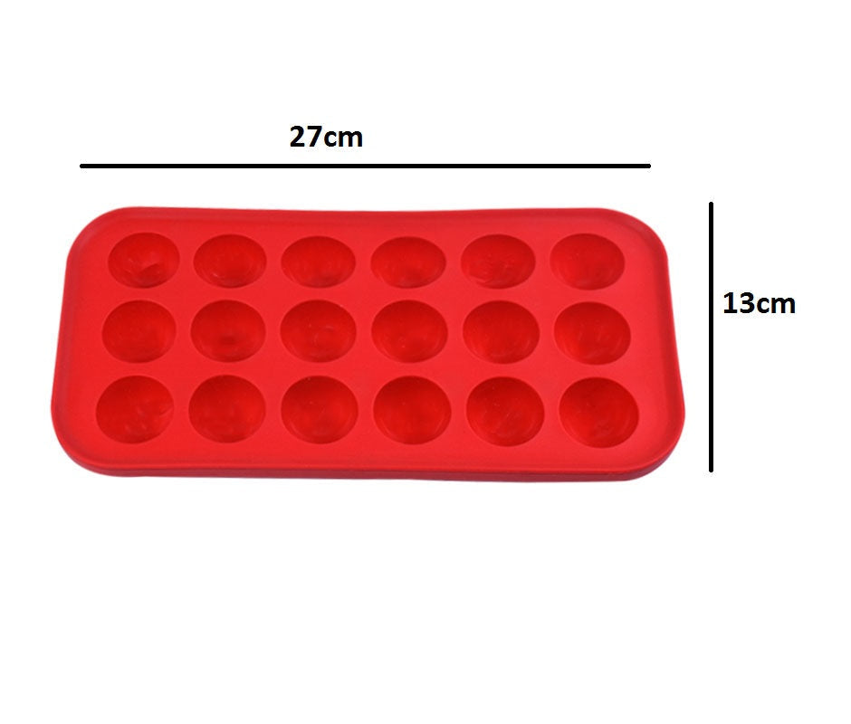 Round Ice Cubes Silicone Tray 18 Cavity