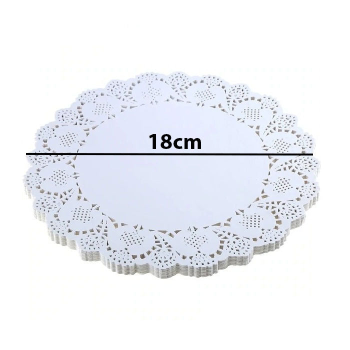 Round Shape Doilies Paper 50Pcs Pack 18CM