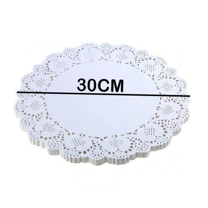 Round Shape Doilies Paper 50Pcs Pack 30CM