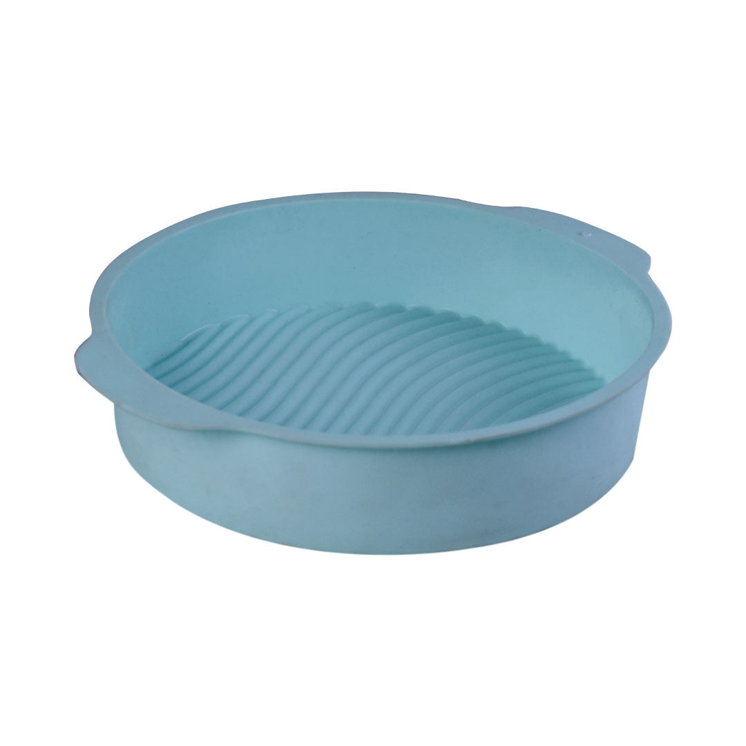 Round Shape Silicone Cake Baking Mold 9 Inch Wavy Bottom