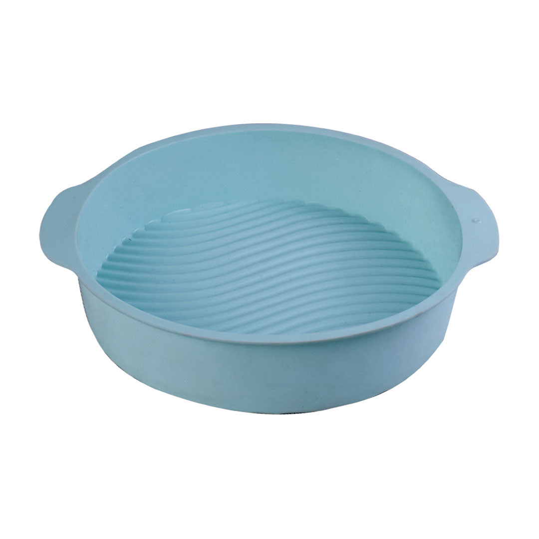 Round Shape Silicone Cake Baking Mold 9 Inch Wavy Bottom