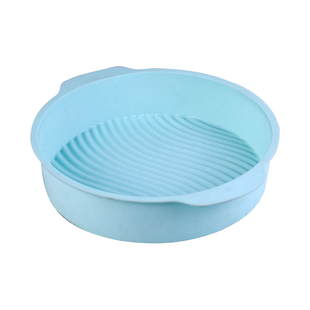 Round Shape Silicone Cake Baking Mold 9 Inch Wavy Bottom