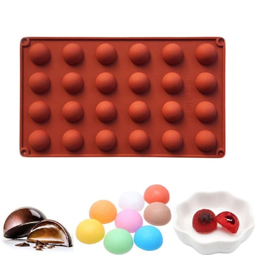 Round Silicone Sphere Ball Mold 24 Cavity
