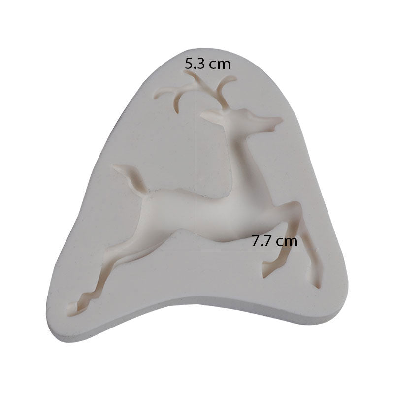 Running Leaping Deer Silicone Fondant & Chocolate Mold