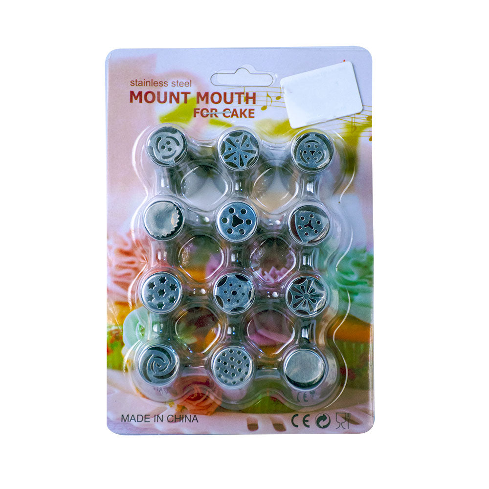 Russian Icing Nozzle Set 12Pcs Stainless Steel (Design 2)