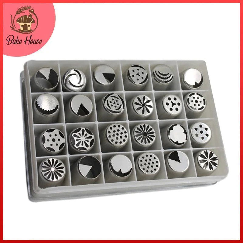 Russian Icing Tips Nozzles 24Pcs Set Stainless Steel