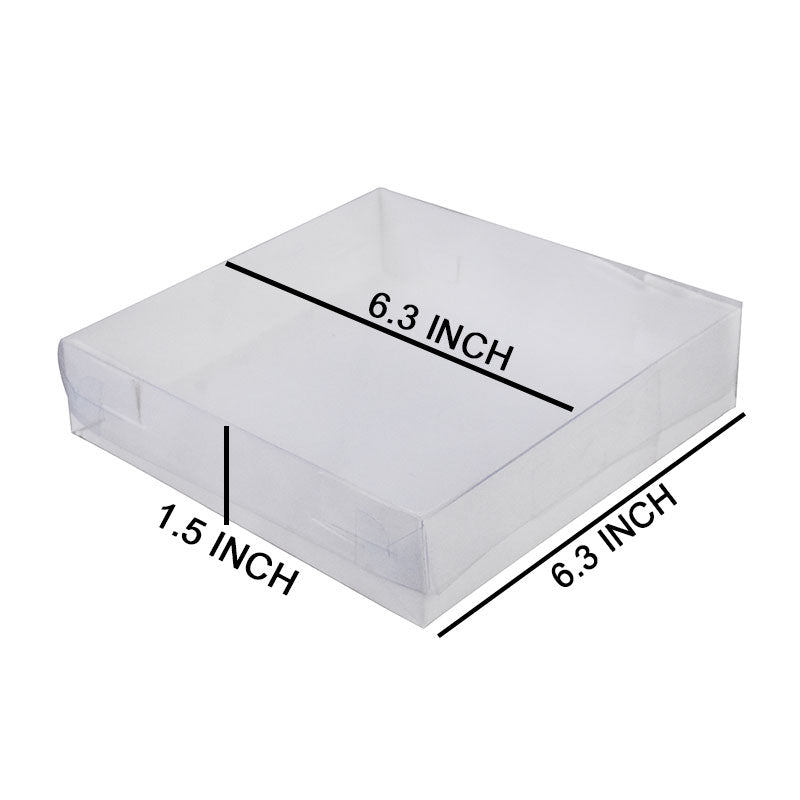 Sweet Treat Box 6.3 X 6.3 X 1.5 Inch With Clear Lid