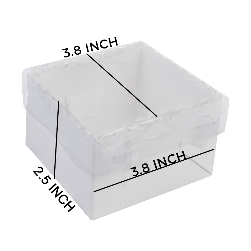 Sweet Treat Box 3.8 X 3.8 X 2.5 Inch With Clear Lid