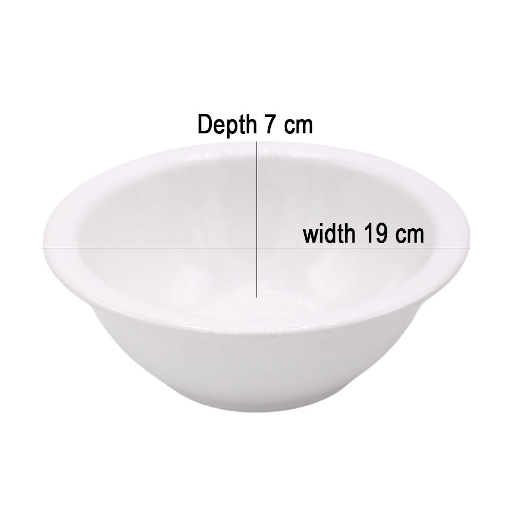 Melamine Serving Bowl White Large