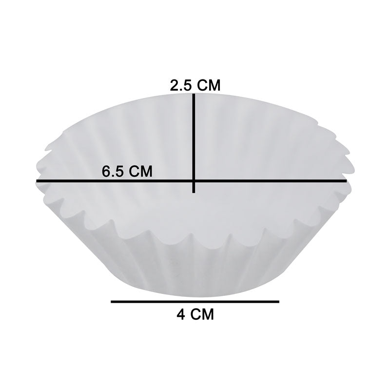 White 1000 Pcs Paper Baking Cupcake Muffin Liners, Wrappers 6.5cm