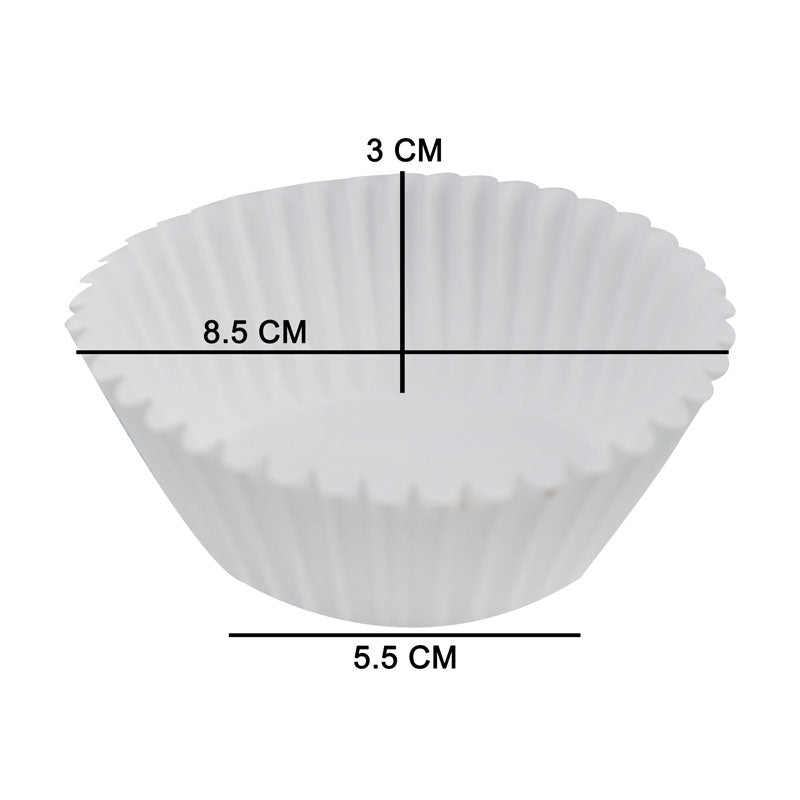 White 1000 Pcs Paper Baking Cupcake Muffin Liners, Wrappers 8.5cm
