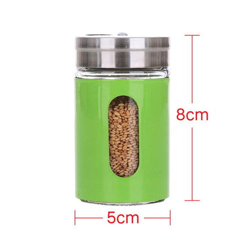 Salt Shaker Medium Glass with Stainless Steel Cap