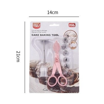 Scissor Flower Nail With 6Pcs Nozzles & Coupler