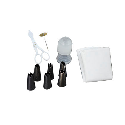 Scissor Flower Nail With 6Pcs Nozzles Coupler & Piping Bag