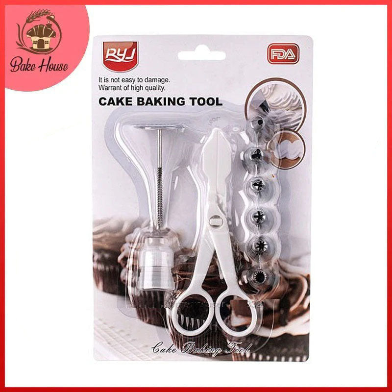 Scissor Flower Nail With 6Pcs Nozzles & Coupler