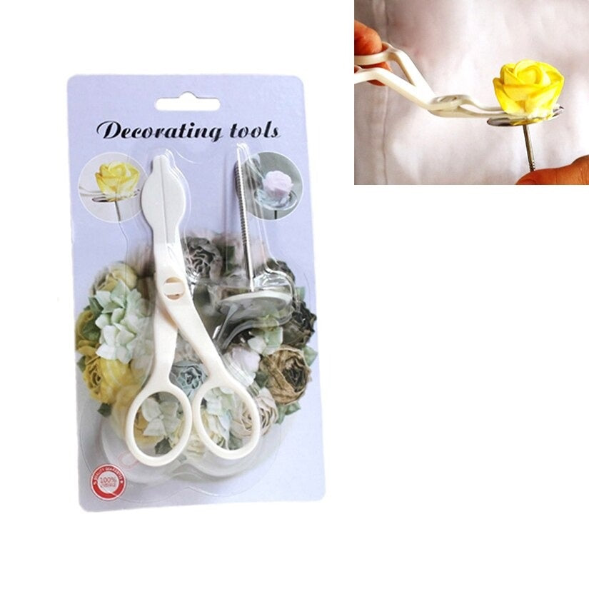 Scissor With Flower Nail Steel 2Pcs Set