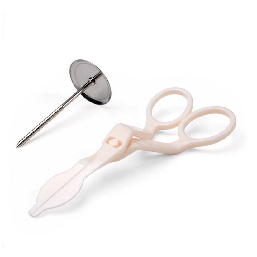 Scissor With Flower Nail Steel 2Pcs Set
