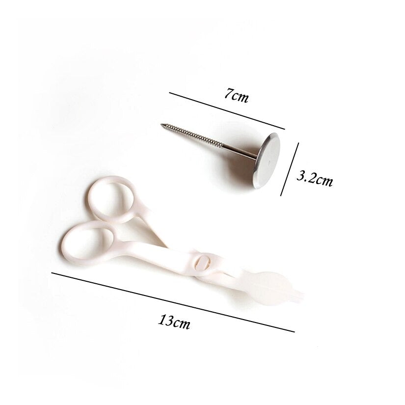 Scissor With Flower Nail Steel 2Pcs Set