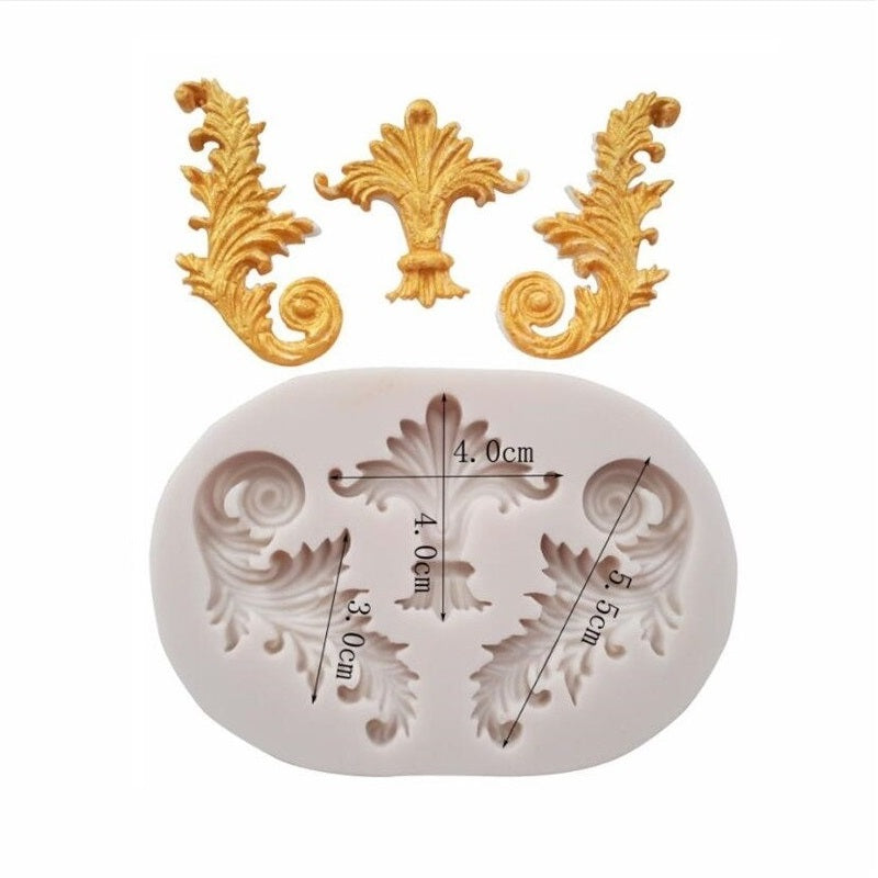 Scroll Relief Cake Border Silicone Fondant Mold