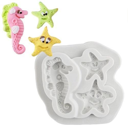 Sea Horse Star Fish Silicone Fondant & Chocolate Mold