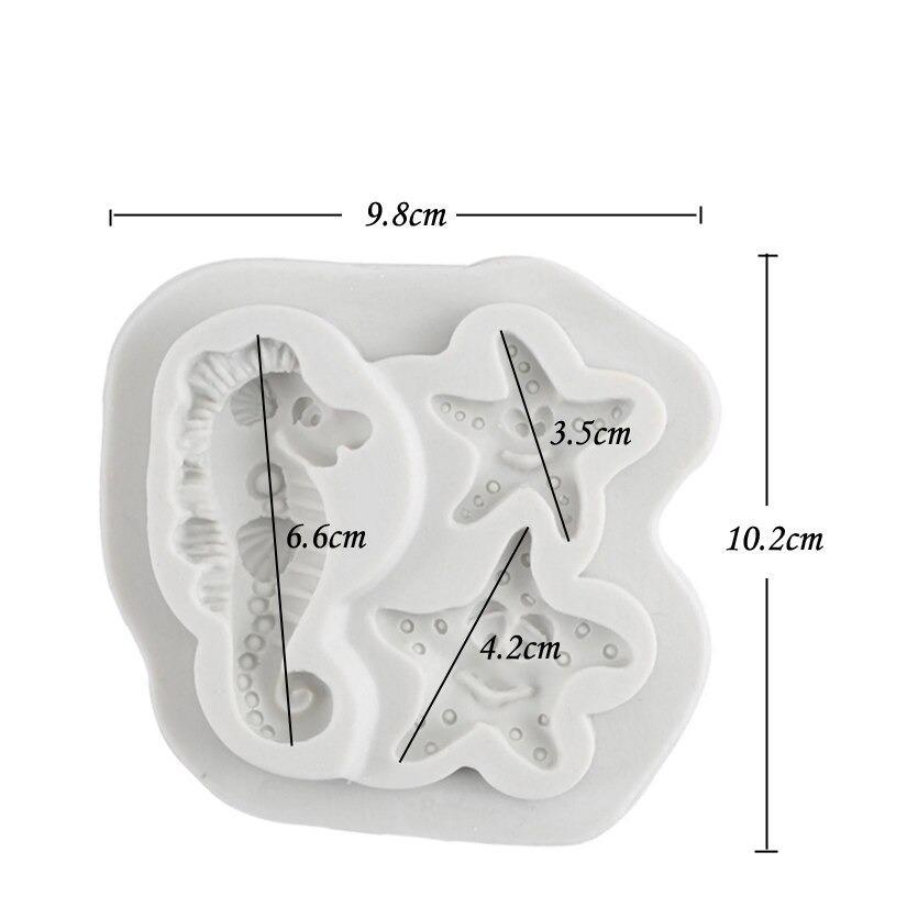Sea Horse Star Fish Silicone Fondant & Chocolate Mold