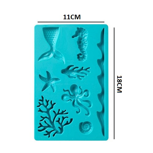 Sea Life Theme Silicone Fondant & Gum paste Mold