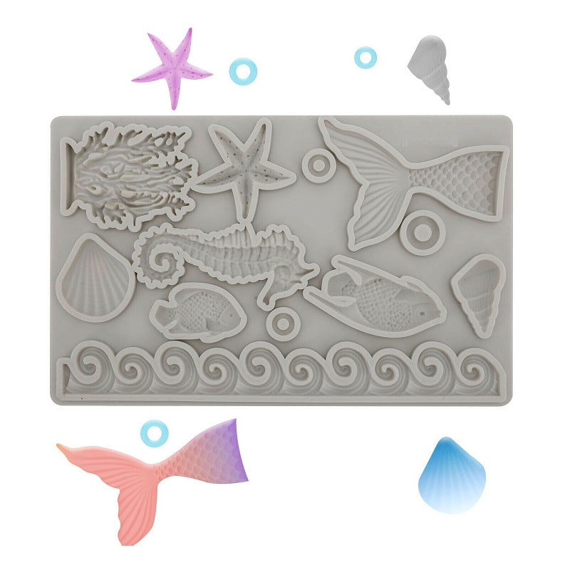 Sea Theme Silicone Fondant Mold Large